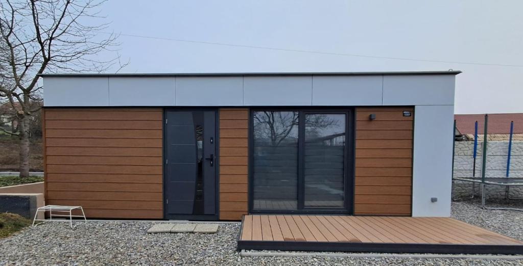 Bygningen som feriehuset ligger i