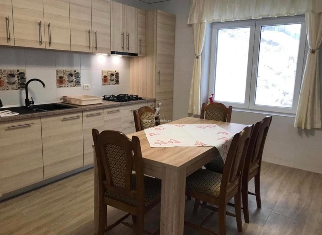 Køkken eller tekøkken på Pensiunea 7 Brazi