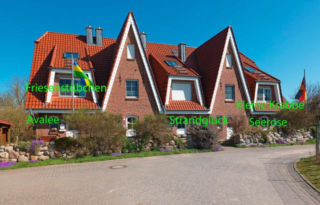 a house with the names of the parts of it at Strandglück in Insel Poel
