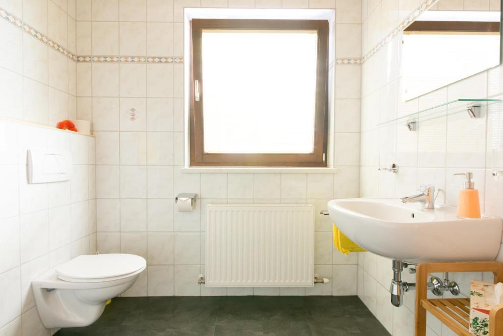 Koupelna v ubytování Haus Binder