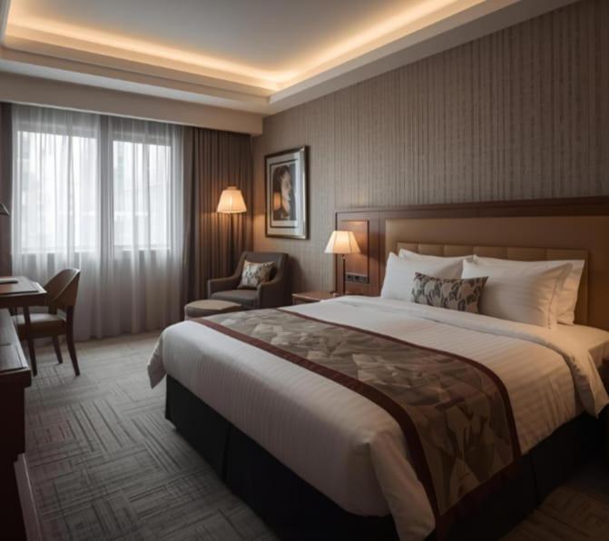 Giường trong phòng chung tại The Close