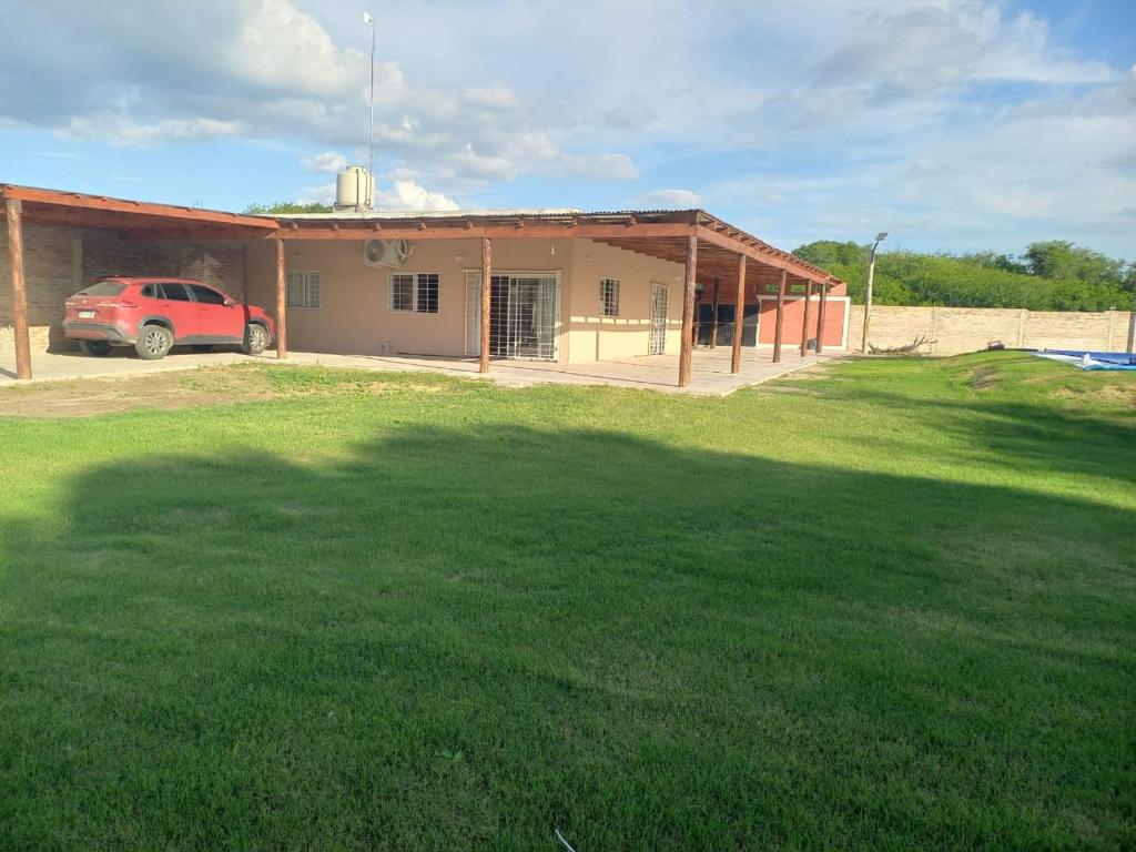 Bygningen som feriehuset ligger i