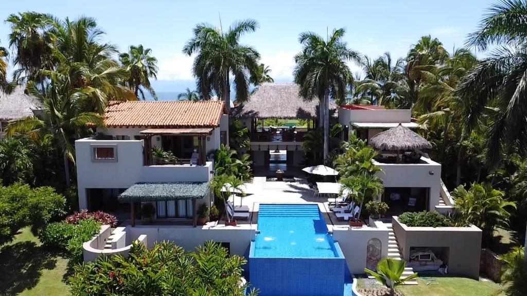 an aerial view of a resort with a swimming pool at Lagos Del Mar - Casa Dos Vistas in Punta Mita