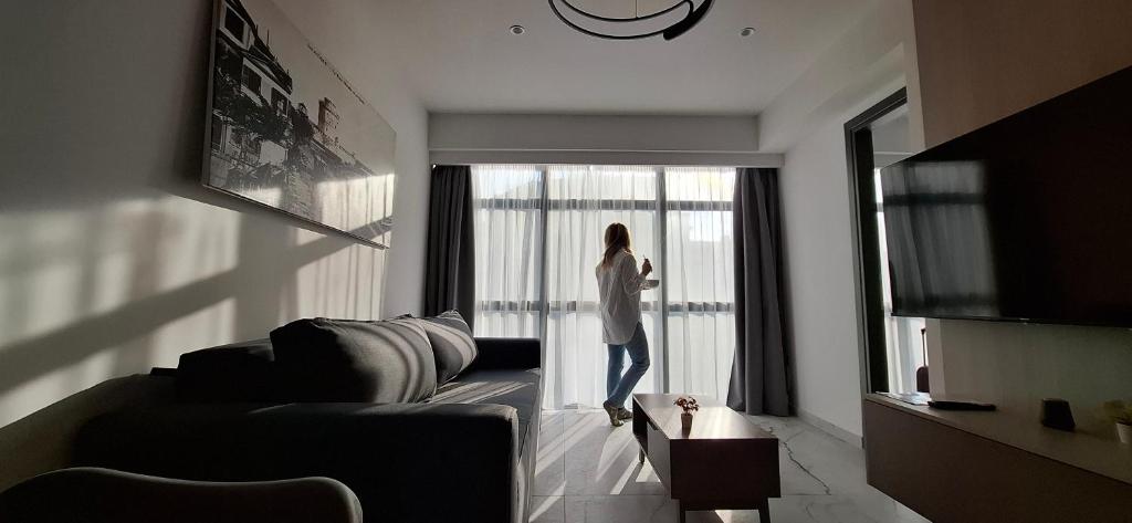 Et opholdsområde på Vardaris Apartments