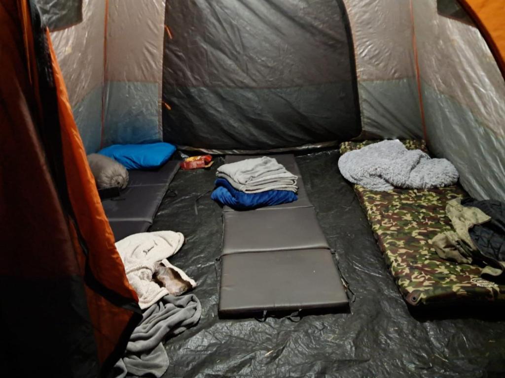 En eller flere senge i et værelse på Nthsengedzeni resort harties