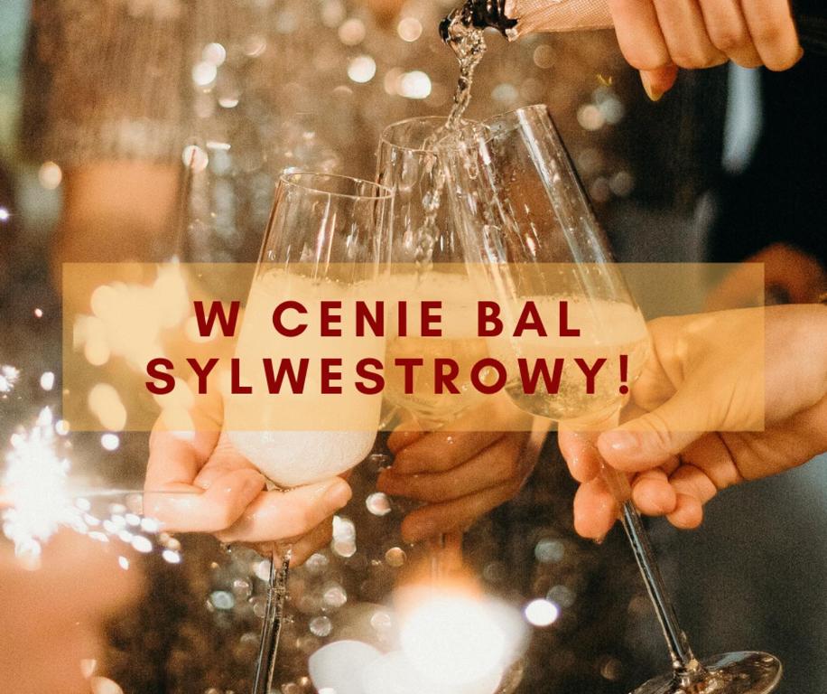 eine Gruppe von Personen mit Weingläsern in der Unterkunft Villa Wernera Hotel & Spa in Szklarska Poręba