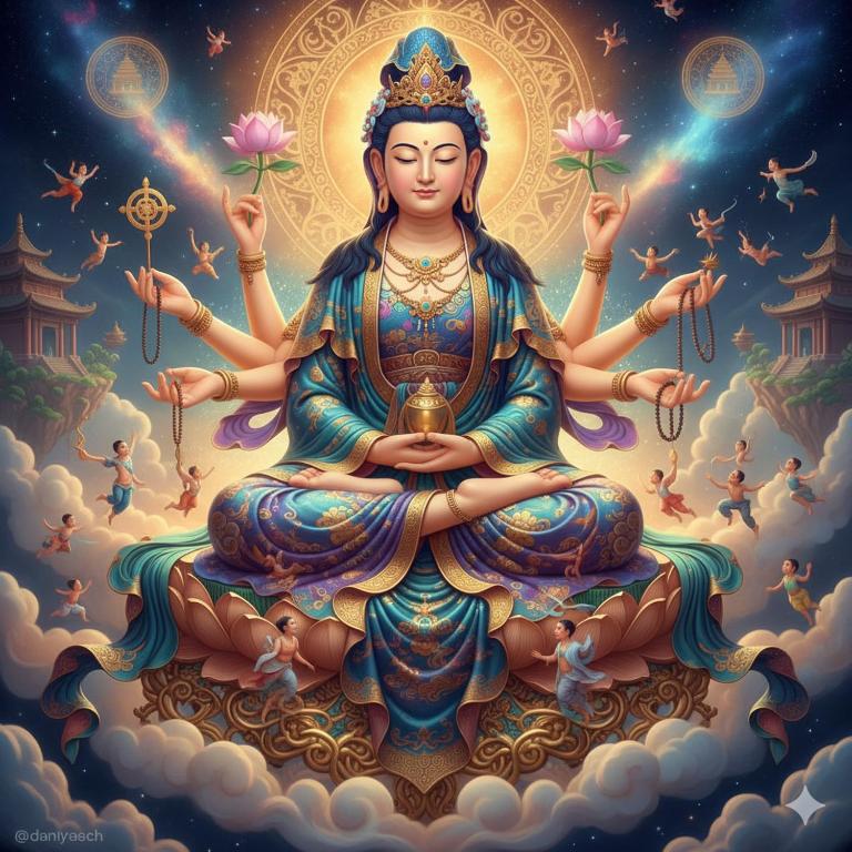 een schilderij van een boeddha in meditatie bij Hostal Mil Máscaras in Oaxaca City