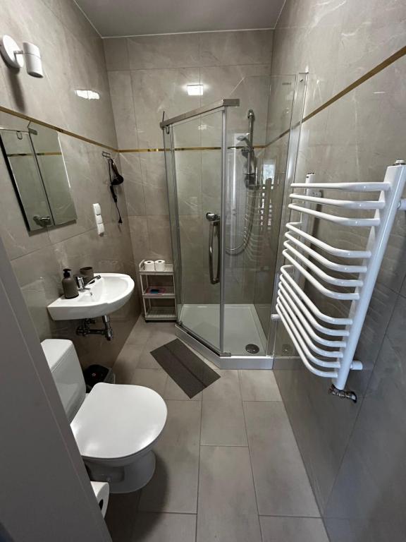 Koupelna v ubytování Willa Lena