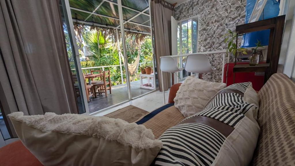 Posezení v ubytování Bungalows Higuera