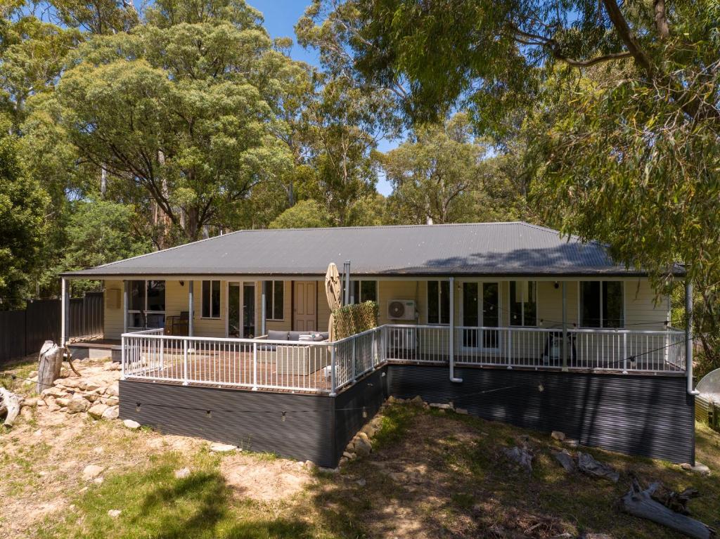 Bygningen som feriehuset ligger i