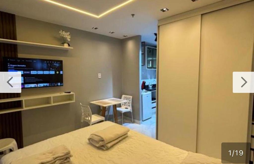 Ένα ή περισσότερα κρεβάτια σε δωμάτιο στο Bellagio quarto flat