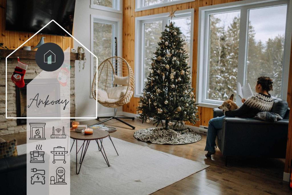 Χώρος καθιστικού στο Chalet Ankoay - Relaxation Nature & Private Spa