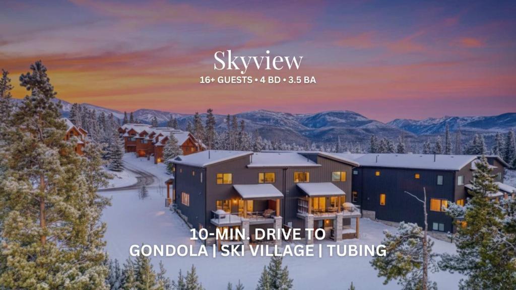 En generel udsigt til bjerge eller udsigt til bjerge taget fra feriehuset