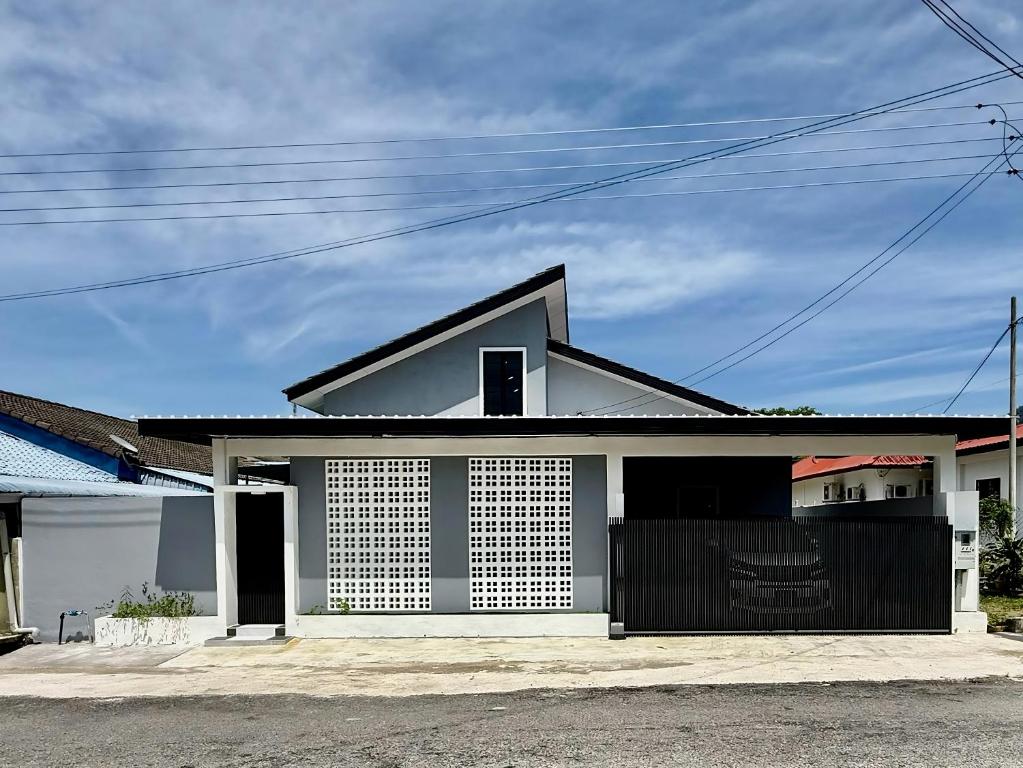 Bygningen som feriehuset ligger i