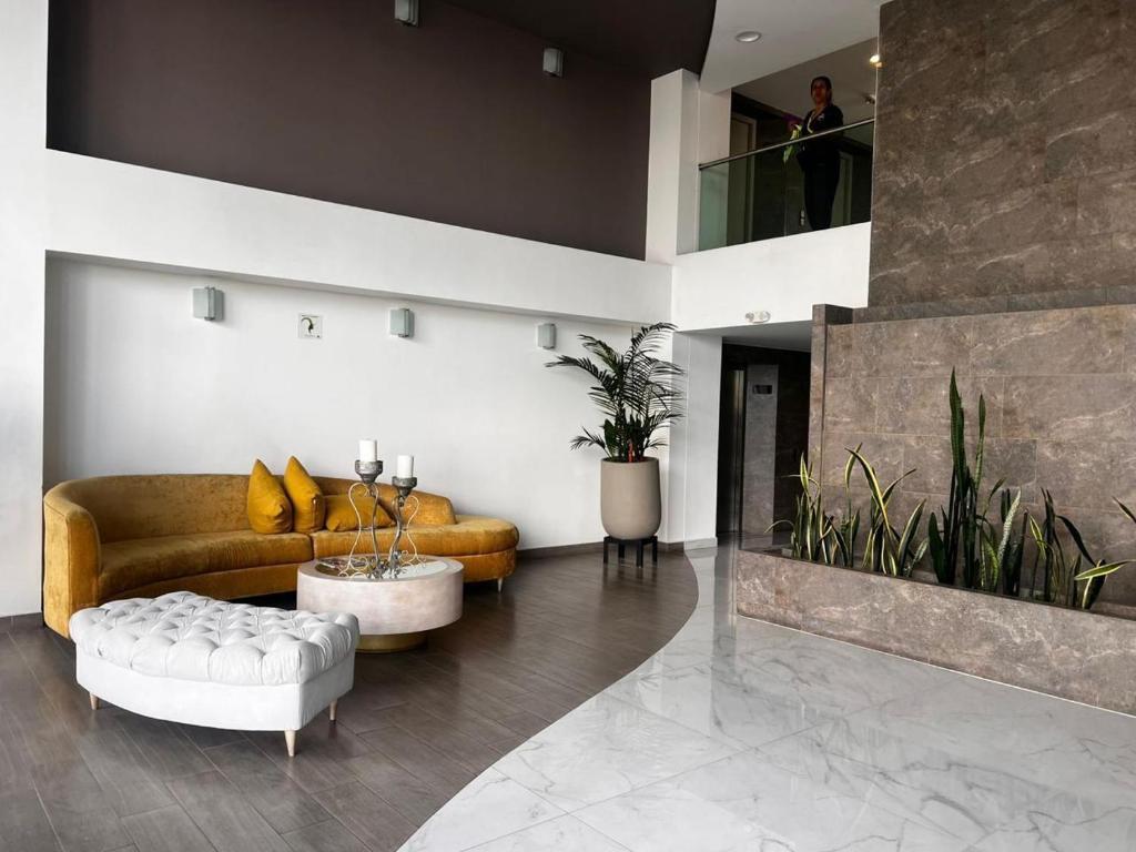 Posezení v ubytování apartamento torre epic