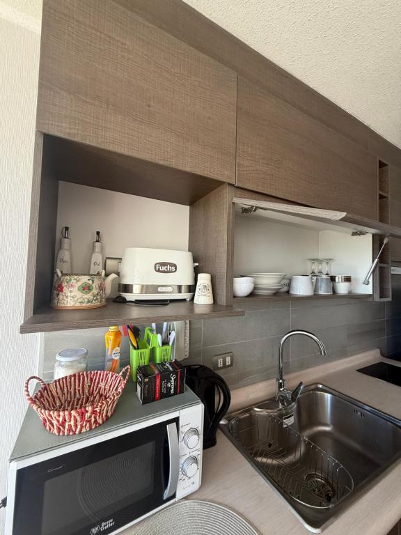 Køkken eller tekøkken på Vista Urbana y Laguna Concepción