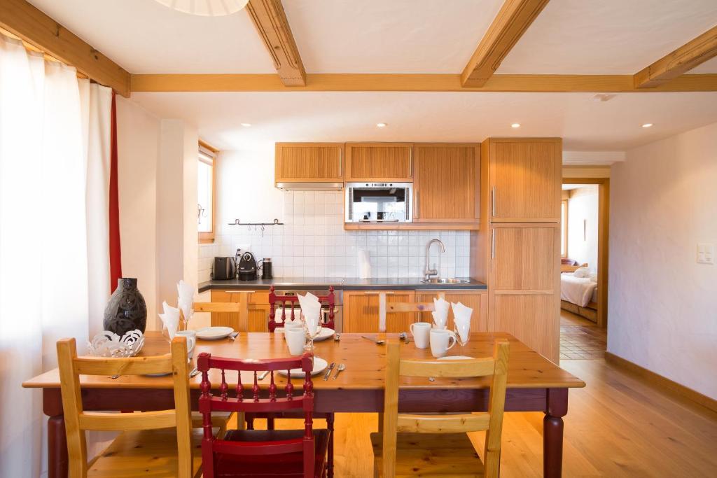 Kuchyň nebo kuchyňský kout v ubytování Apartment Avouitzons 220