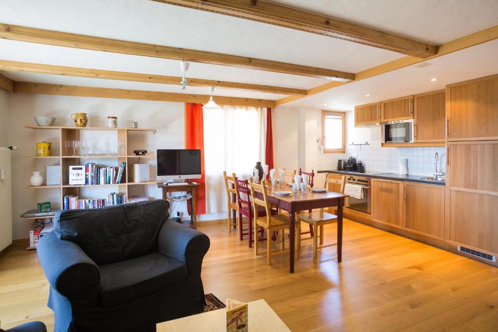 Kuchyň nebo kuchyňský kout v ubytování Apartment Avouitzons 220