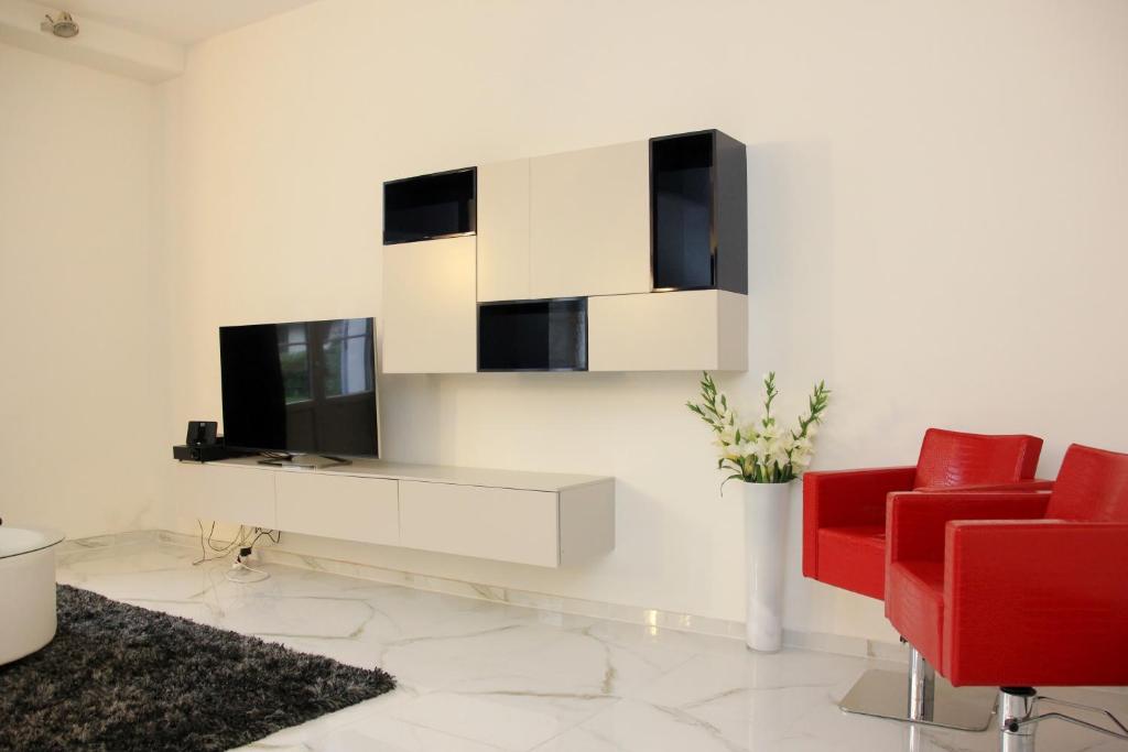 TV a/nebo společenská místnost v ubytování Luxury Apartments Arendshof