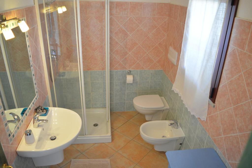 Koupelna v ubytování Agriturismo Orvile