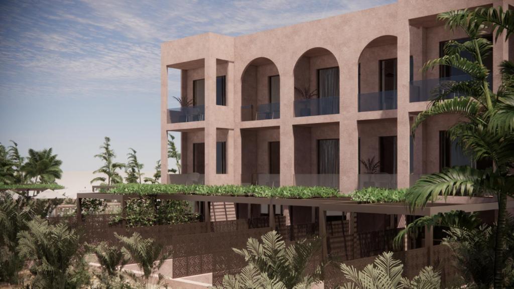 Το κτήριο όπου στεγάζεται  το ξενοδοχείο διαμερισμάτων