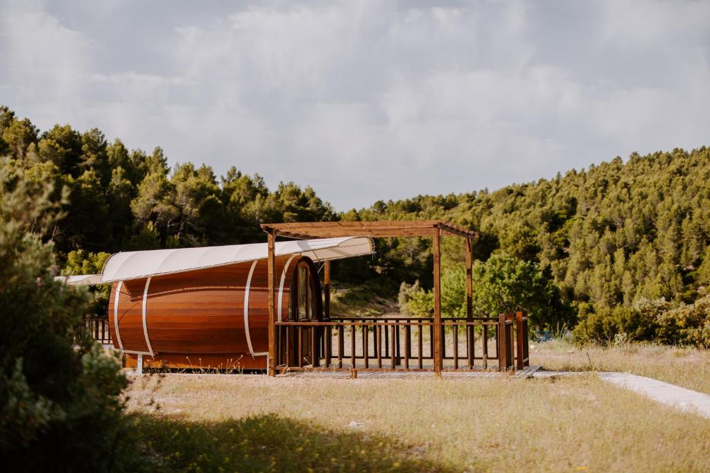 Naturlandskabet i nærheden af kapselhotellet