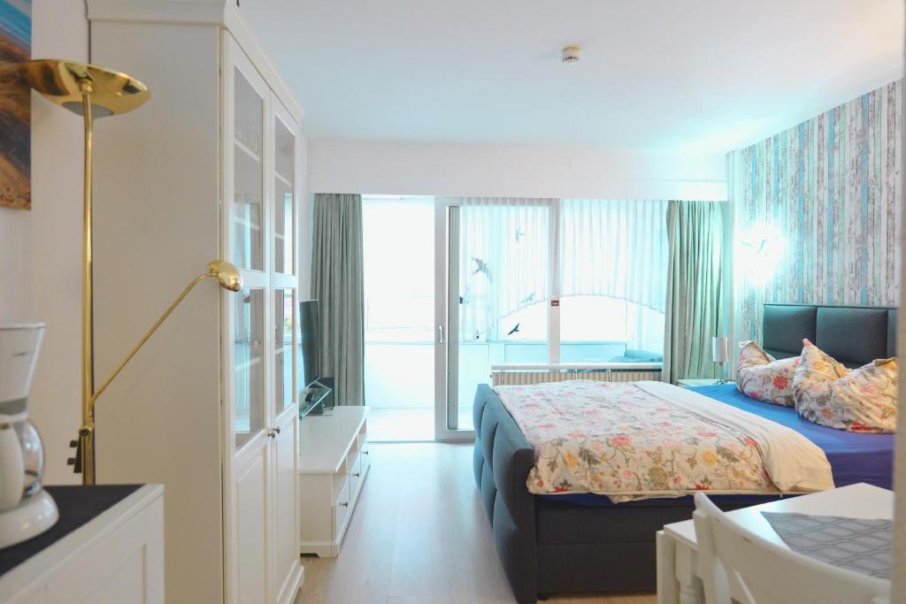 En eller flere senge i et værelse på Seehütte 004