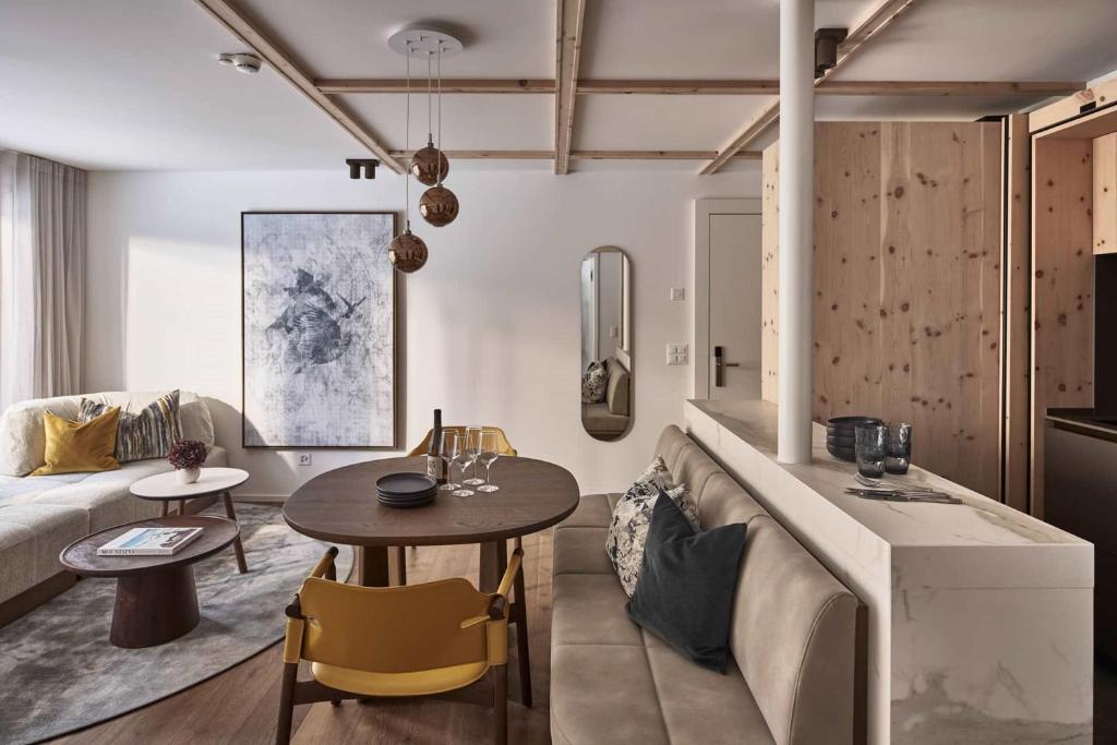 Et opholdsområde på Laudinella Apartments