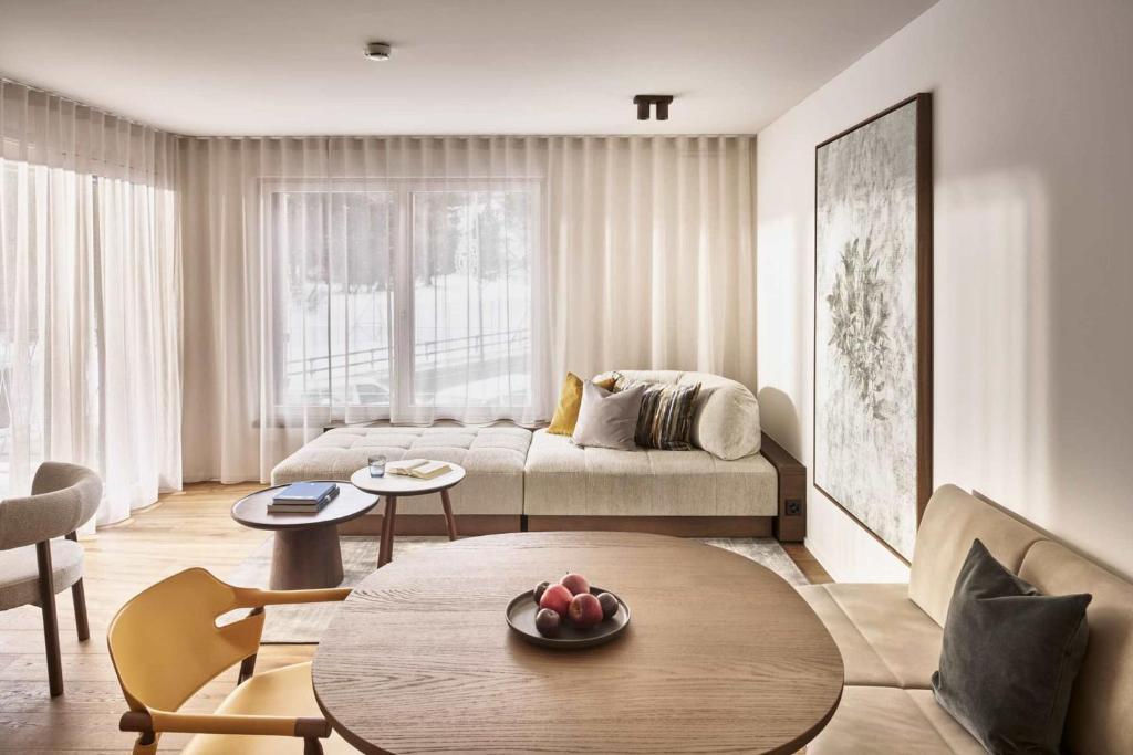 Posezení v ubytování The Suites