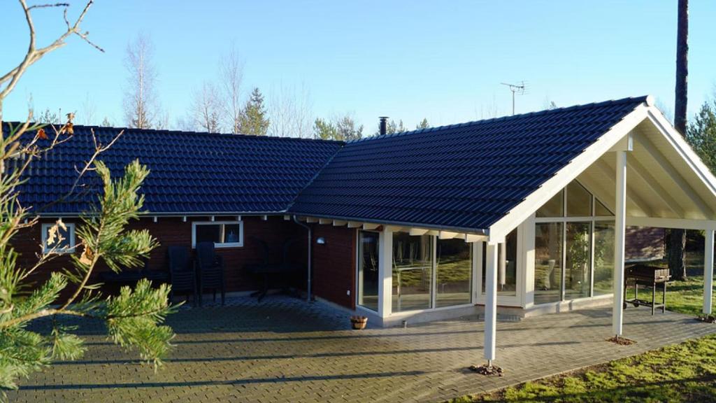 Bygningen som feriehuset ligger i