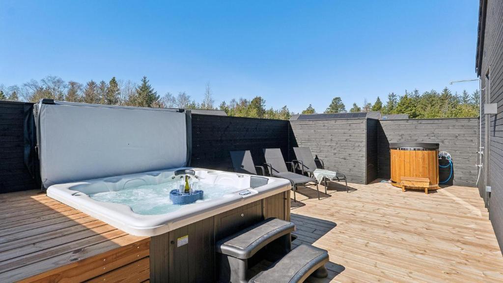 En balkon eller terrasse på Villavilla #666 - Houstrup Strand, Vestjylland