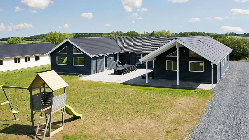 Bygningen som feriehuset ligger i