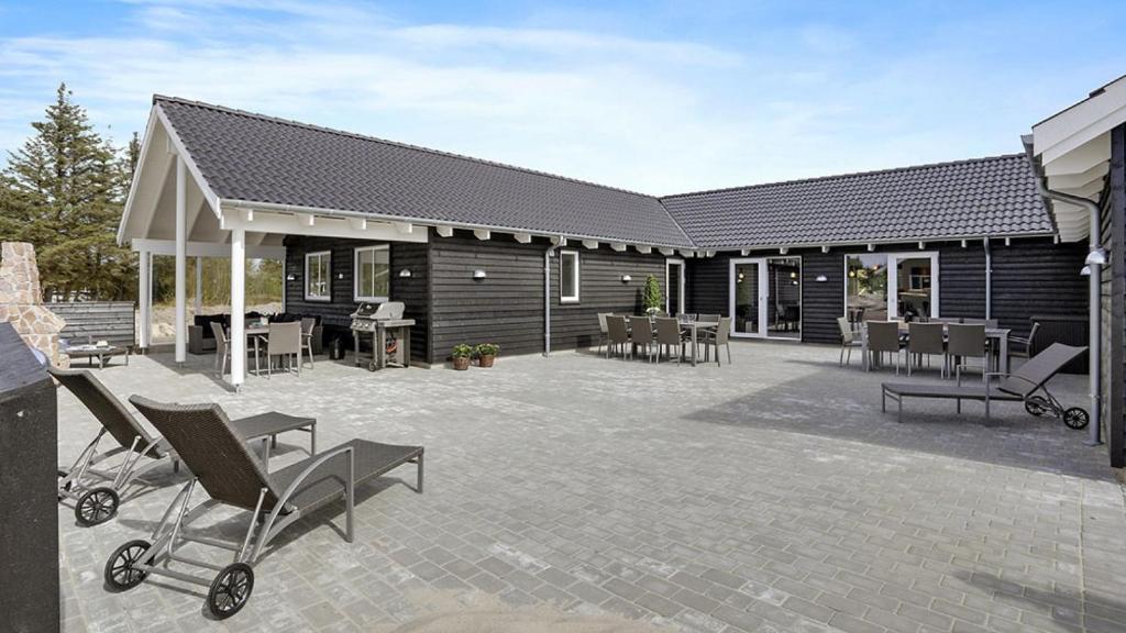 Bygningen som feriehuset ligger i