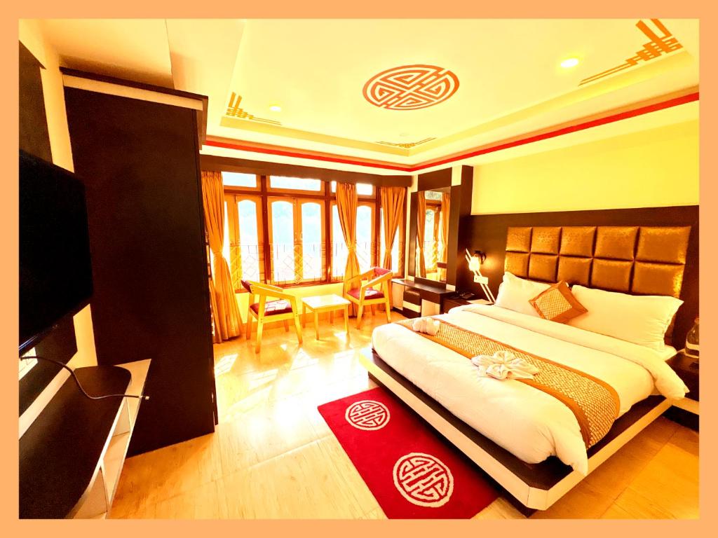 Ένα ή περισσότερα κρεβάτια σε δωμάτιο στο The Lamtey Valley