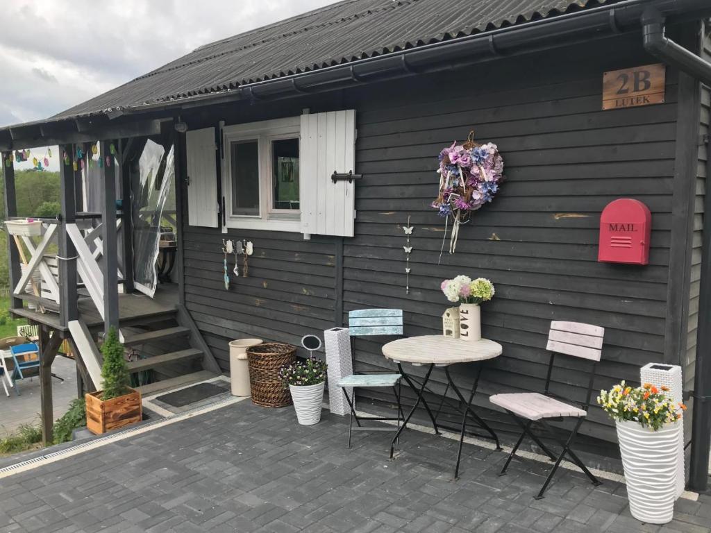 En balkon eller terrasse på Czerwony Kominek