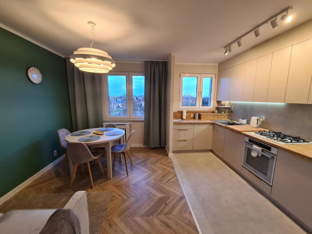 Kuchyň nebo kuchyňský kout v ubytování Widok na stawy