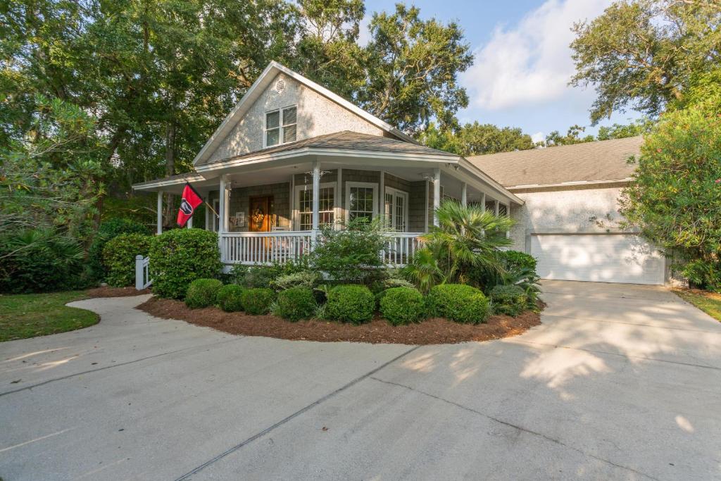 Bygningen som feriehuset ligger i