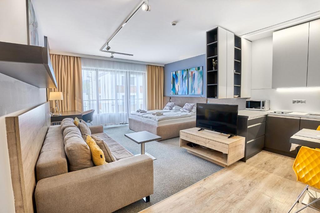 Et opholdsområde på TATRA SUITES Luxury Studio A302