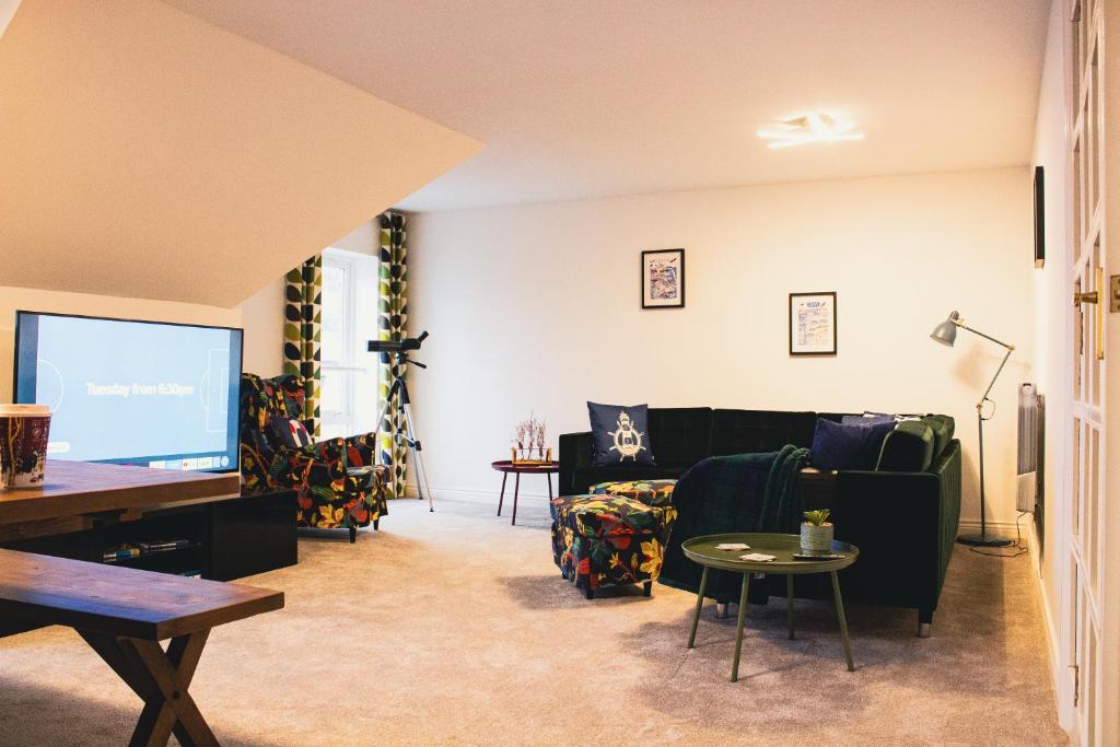 Et opholdsområde på Littlebay Penthouse