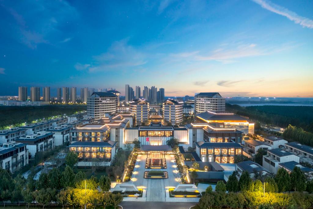 Udsigt til Xianyang eller udsigt til byen taget fra hotellet