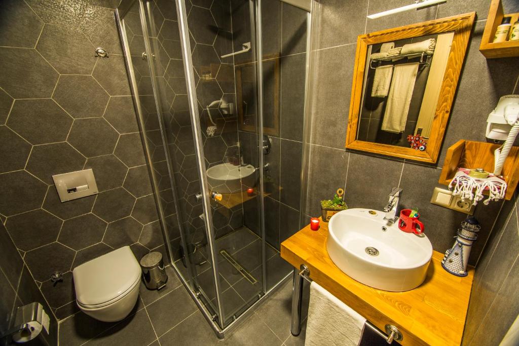 Koupelna v ubytování Kuzen Otel
