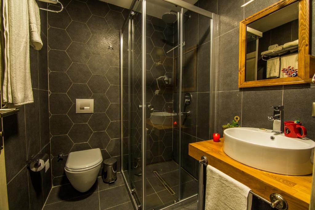 Koupelna v ubytování Kuzen Otel