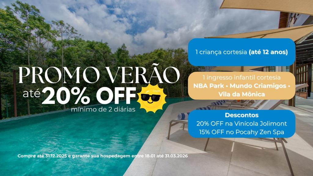 Swimmingpoolen hos eller tæt på Wyndham Gramado Termas Resort & Spa