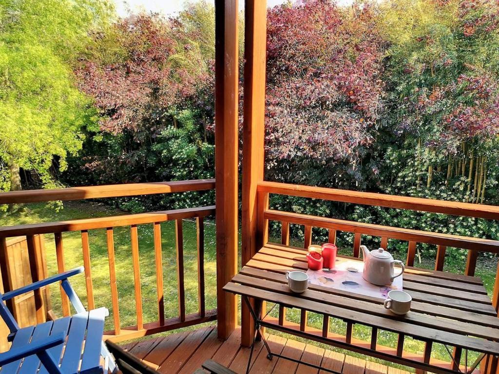 En balkon eller terrasse på Appartement lumineux à Messanges - 4 pers, animaux admis, parking - FR-1-857-62