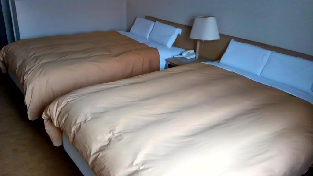Postel nebo postele na pokoji v ubytování Hotel Hitachi Hills