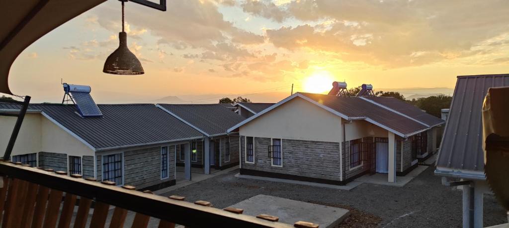 Solopgangen eller solnedgangen set fra hotellet