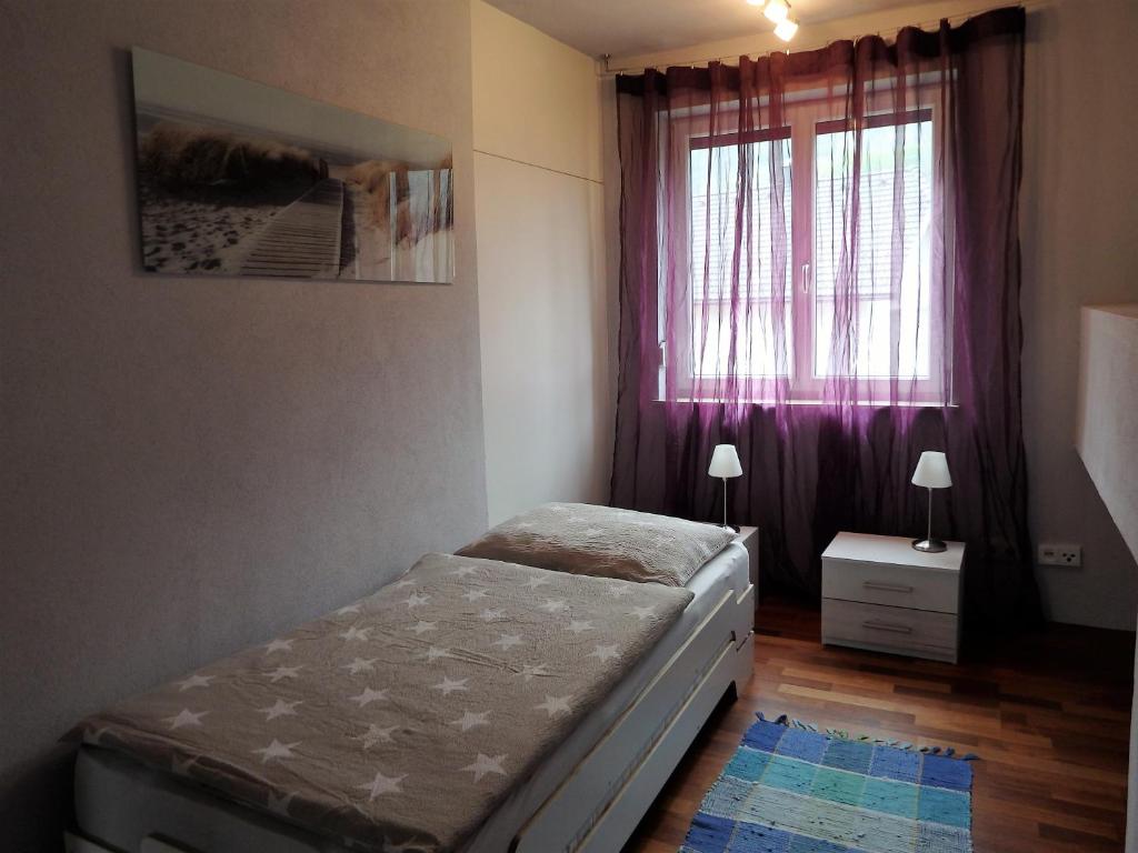 Postel nebo postele na pokoji v ubytování Ferienwohnung Piontek