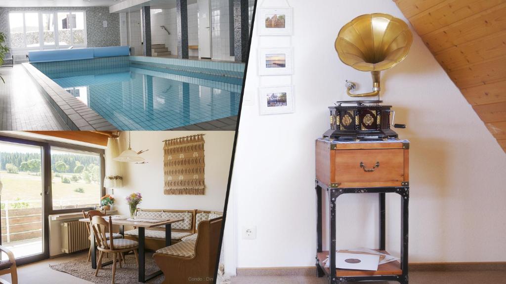 Swimmingpoolen hos eller tæt på 71 square meters Condo in Schwarzwald with beautiful mountain view, swimmingpool,free wifi