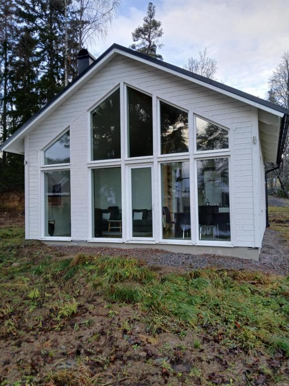 Bygningen som feriehuset ligger i