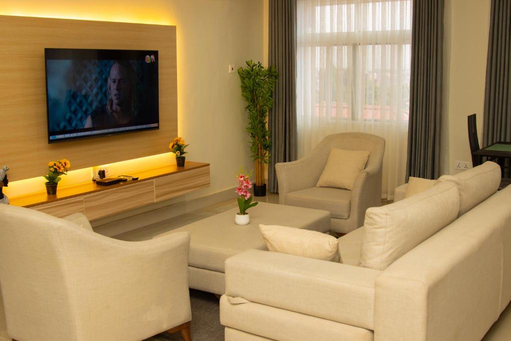 Et tv og/eller underholdning på The Reach Apartments